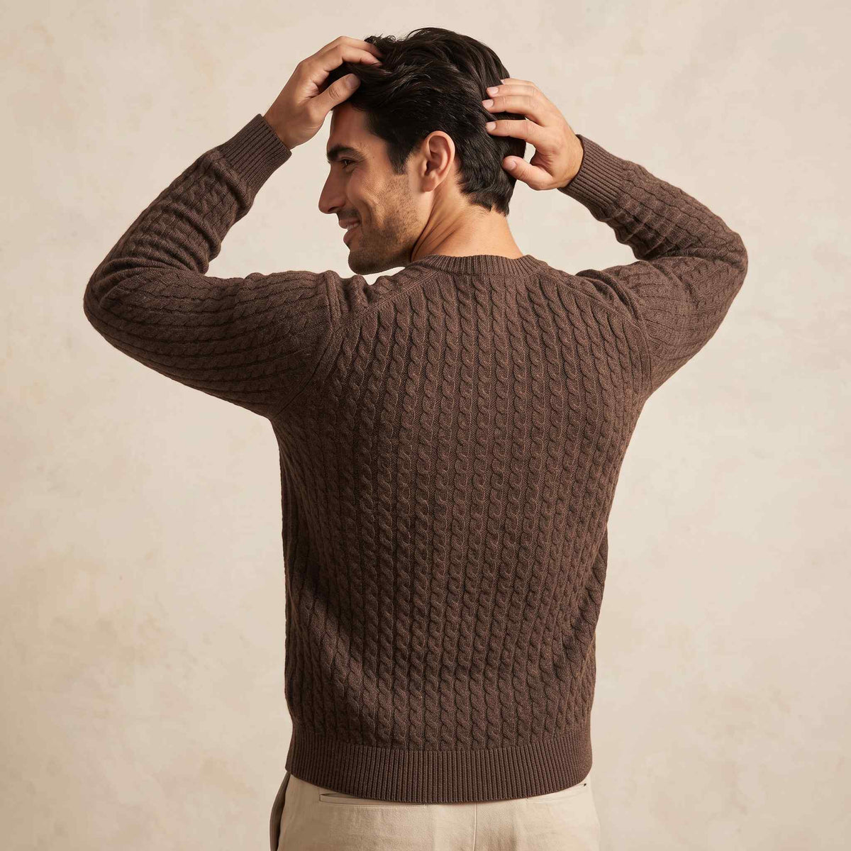 Cashmere Cable-Knit Sweater - Atlas Hand-Knitted