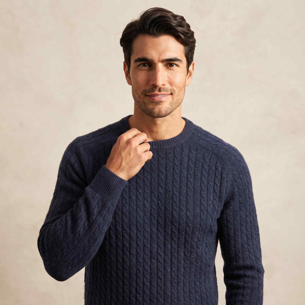 Cashmere Cable-Knit Sweater - Atlas Hand-Knitted
