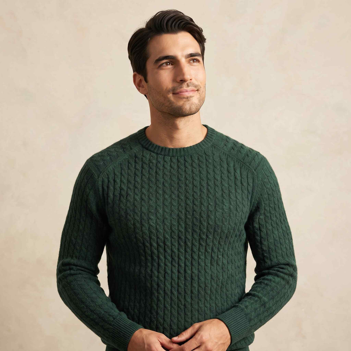 Cashmere Cable-Knit Sweater - Atlas Hand-Knitted