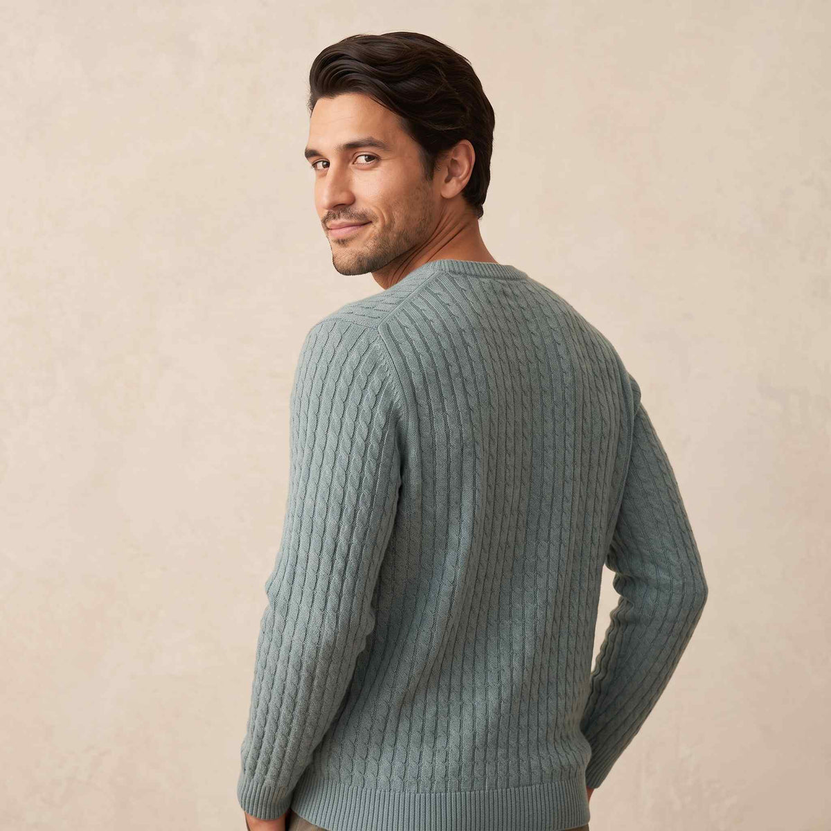 Cashmere Cable-Knit Sweater - Atlas Hand-Knitted