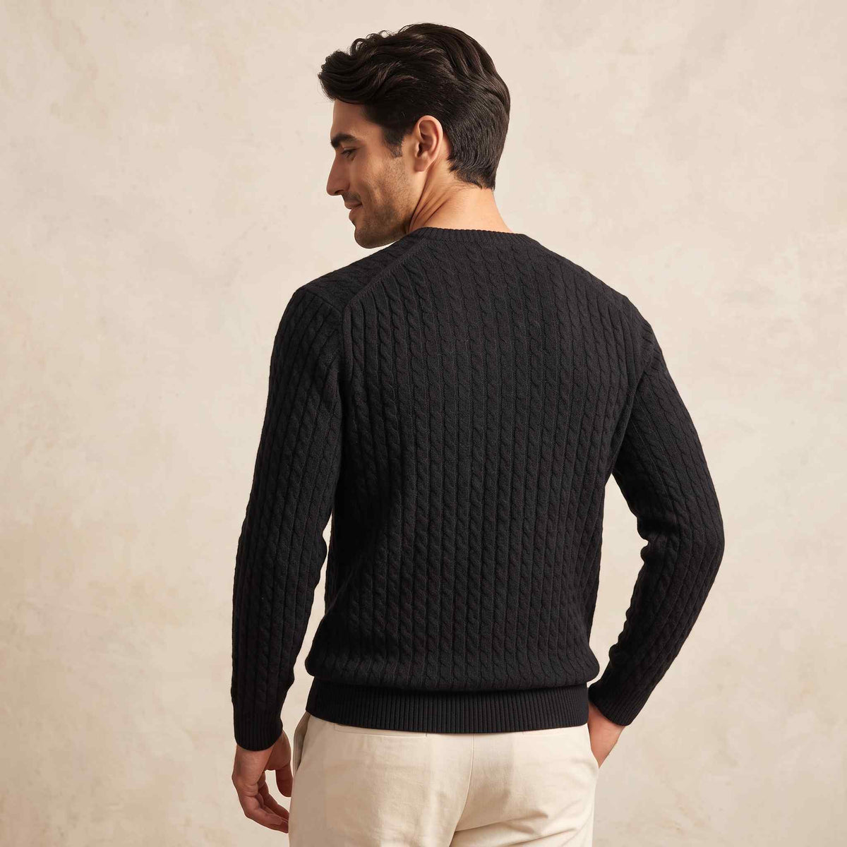 Cashmere Cable-Knit Sweater - Atlas Hand-Knitted