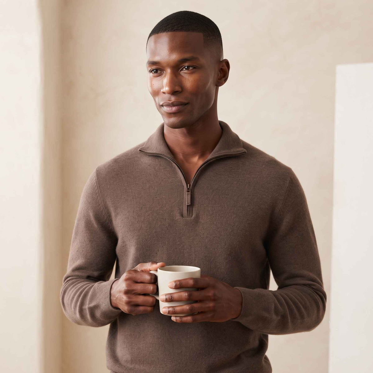Men's Cashmere Half-Zip Sweater - Embrace