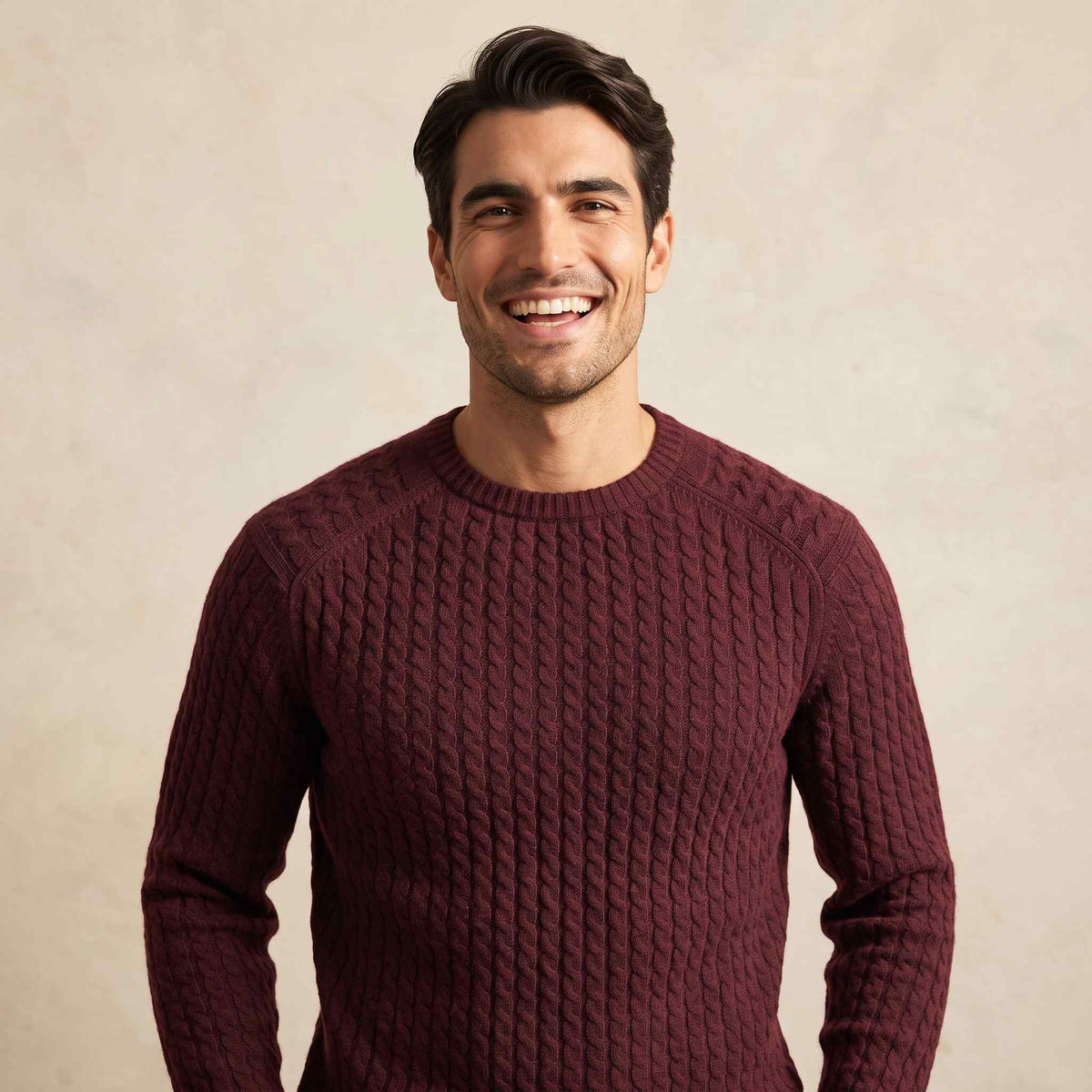 Cashmere Cable-Knit Sweater - Atlas Hand-Knitted