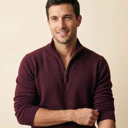 Men's Cashmere Half-Zip Sweater - Embrace