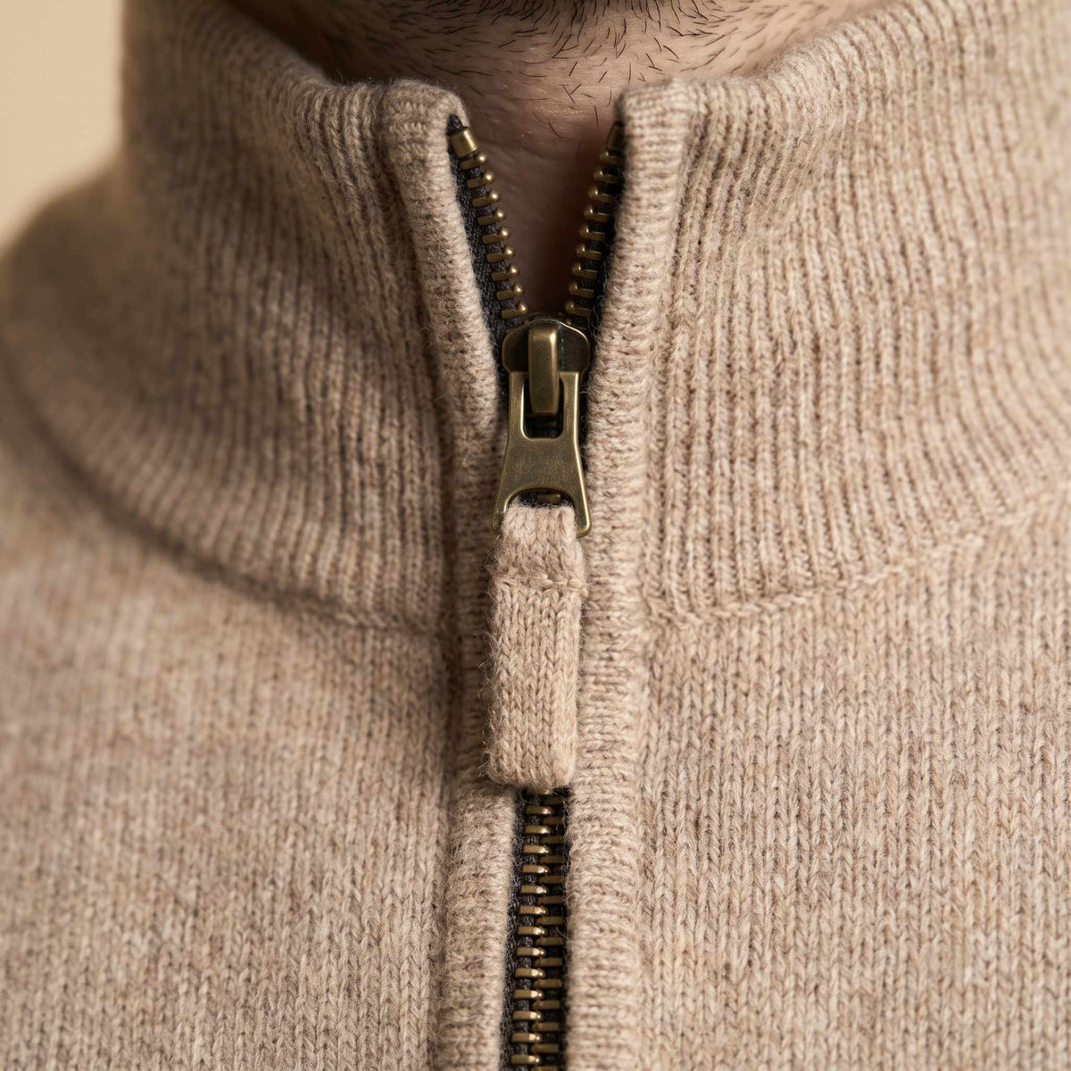 Men's Undyed Cashmere Quarter-Zip Sweater - Executive