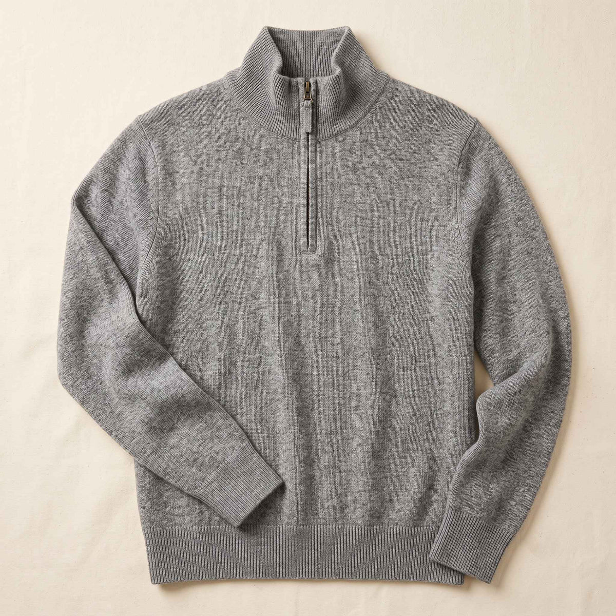 Men's Undyed Cashmere Quarter-Zip Sweater - Executive