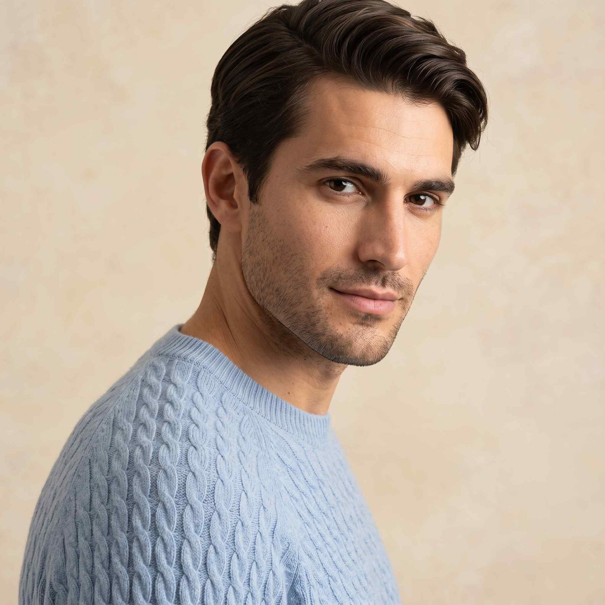 Cashmere Cable-Knit Sweater - Atlas Hand-Knitted