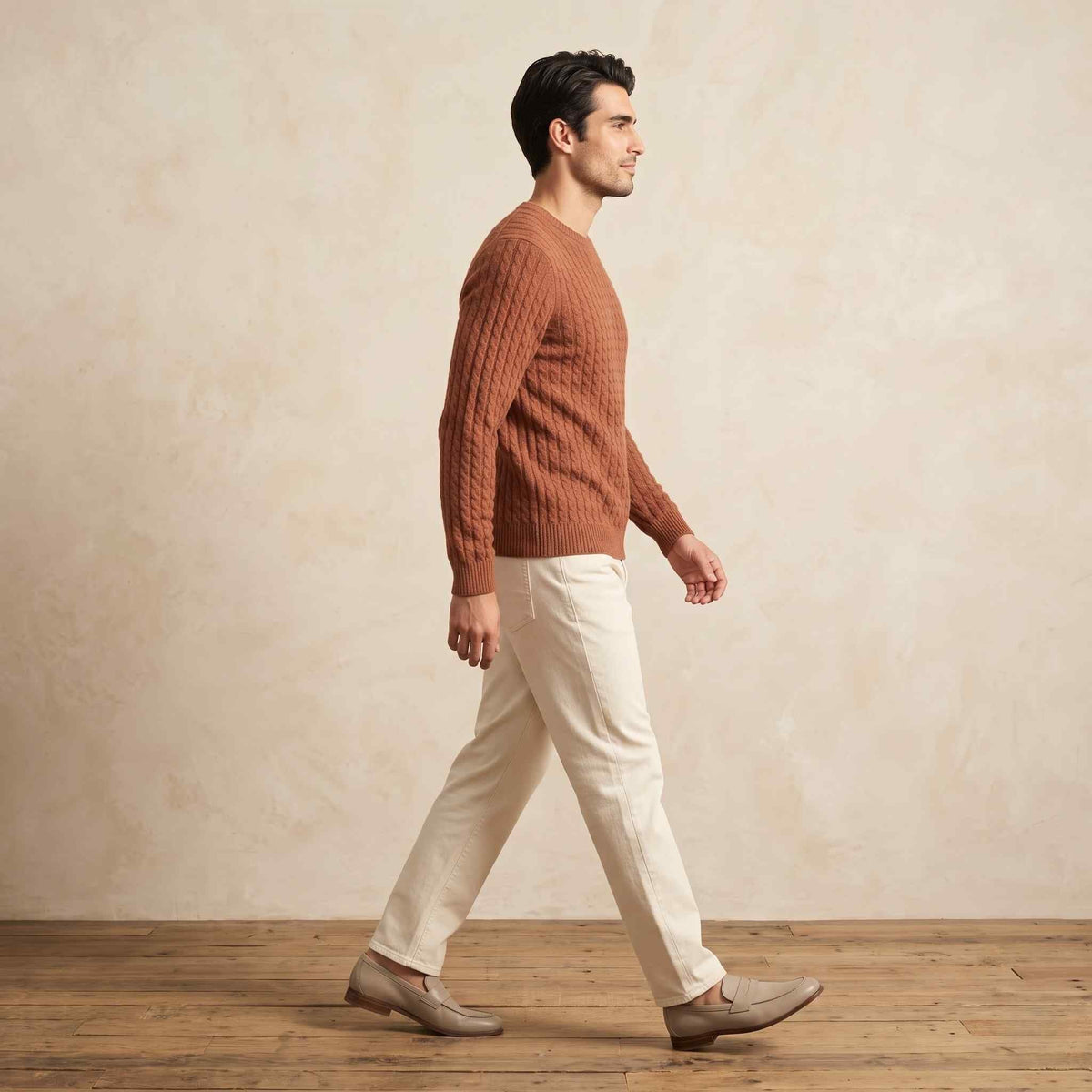 Cashmere Cable-Knit Sweater - Atlas Hand-Knitted