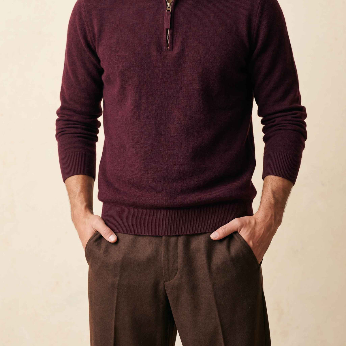 Men's Cashmere Half-Zip Sweater - Embrace