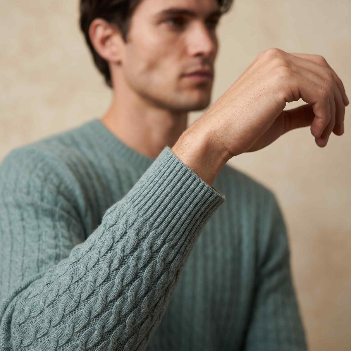 Cashmere Cable-Knit Sweater - Atlas Hand-Knitted