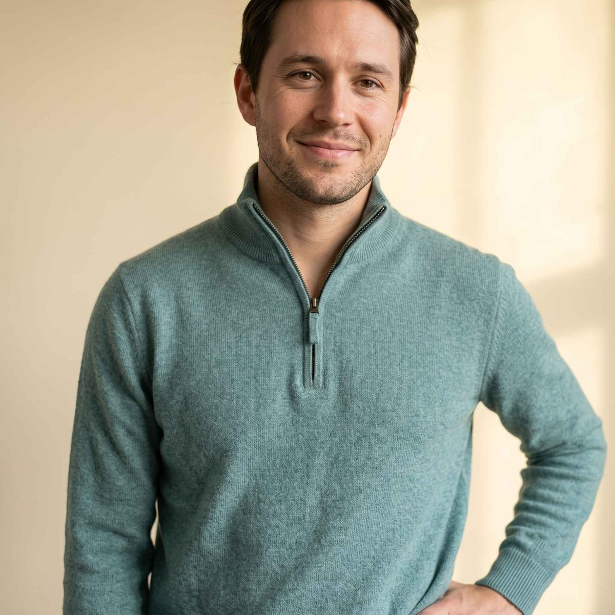 Men's Cashmere Half-Zip Sweater - Embrace