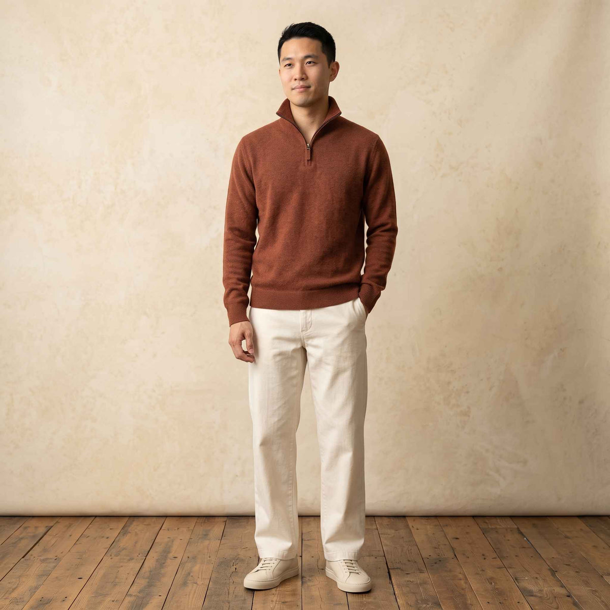 Men's Cashmere Half-Zip Sweater - Embrace