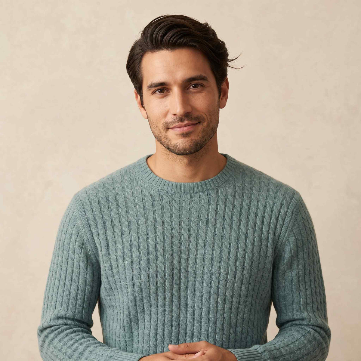 Cashmere Cable-Knit Sweater - Atlas Hand-Knitted