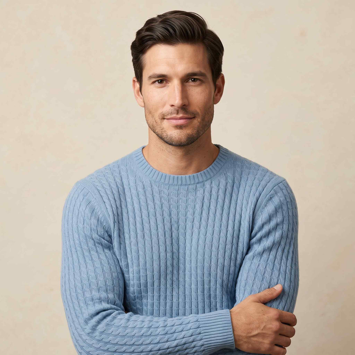 Cashmere Cable-Knit Sweater - Atlas Hand-Knitted
