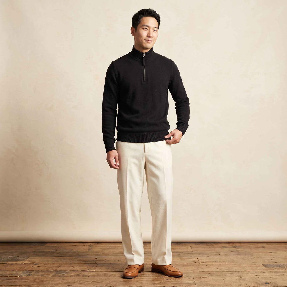 Men's Cashmere Half-Zip Sweater - Embrace