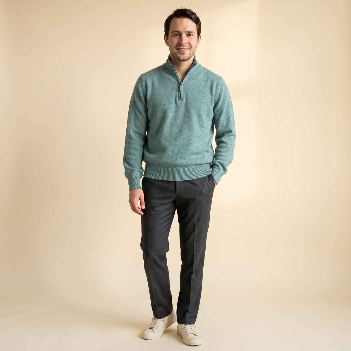 Men's Cashmere Half-Zip Sweater - Embrace