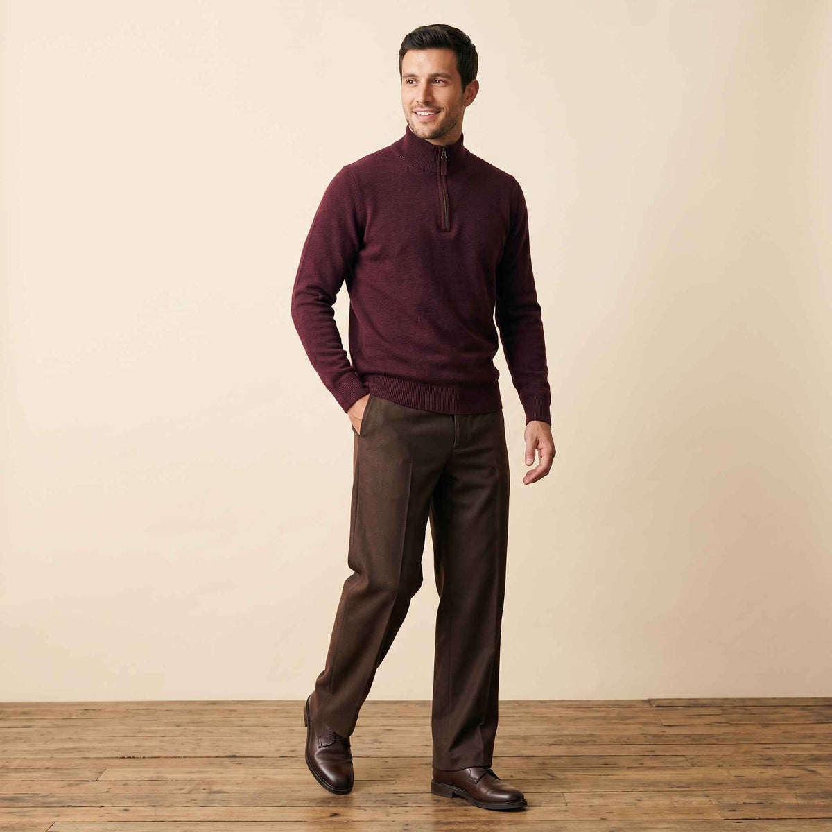 Men's Cashmere Half-Zip Sweater - Embrace