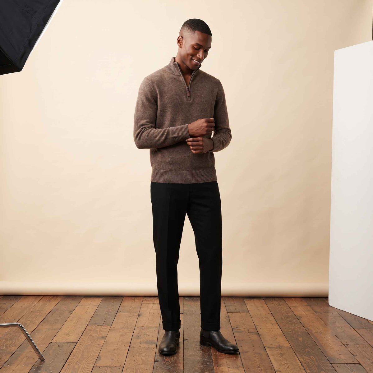 Men's Cashmere Half-Zip Sweater - Embrace