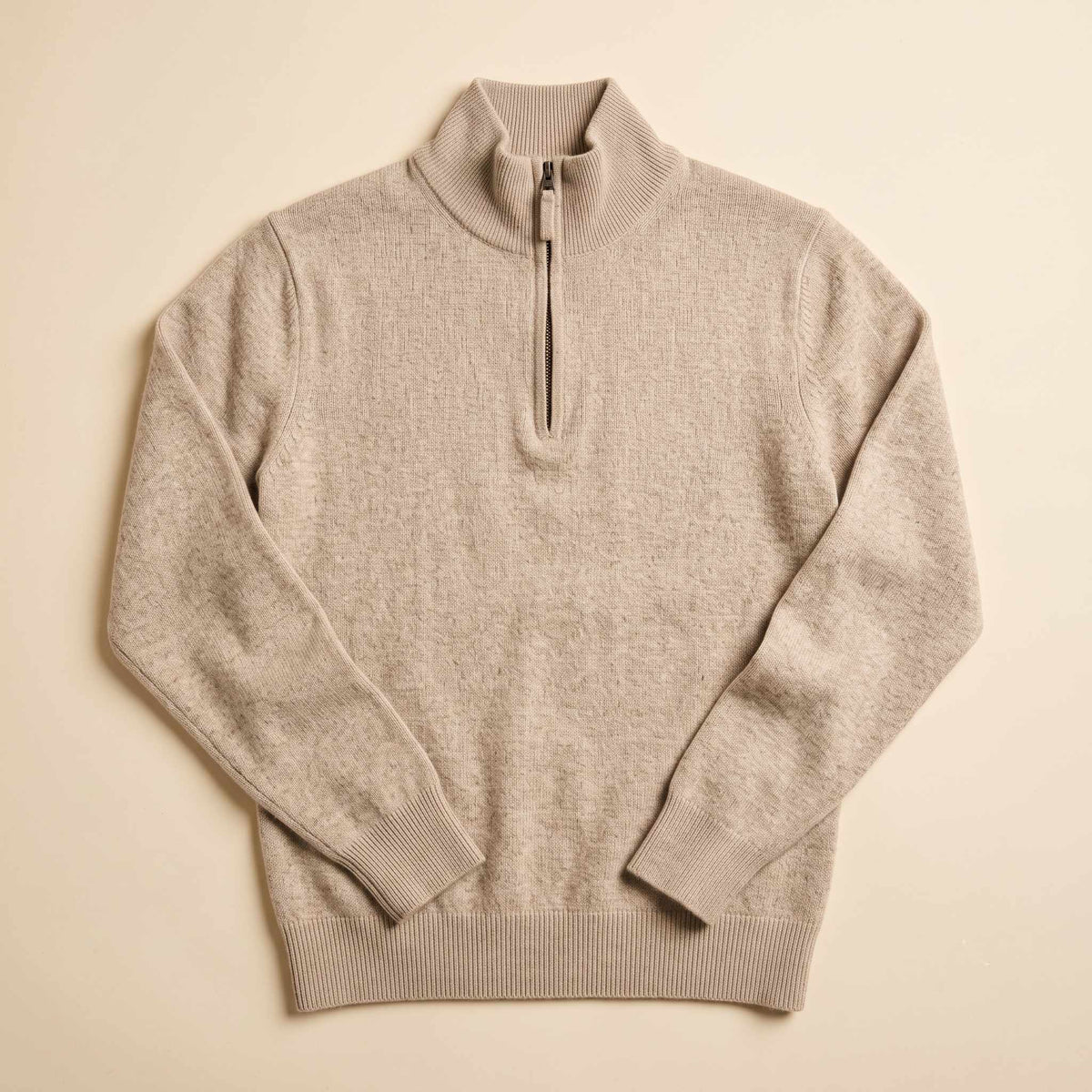 Men's Undyed Cashmere Quarter-Zip Sweater - Executive