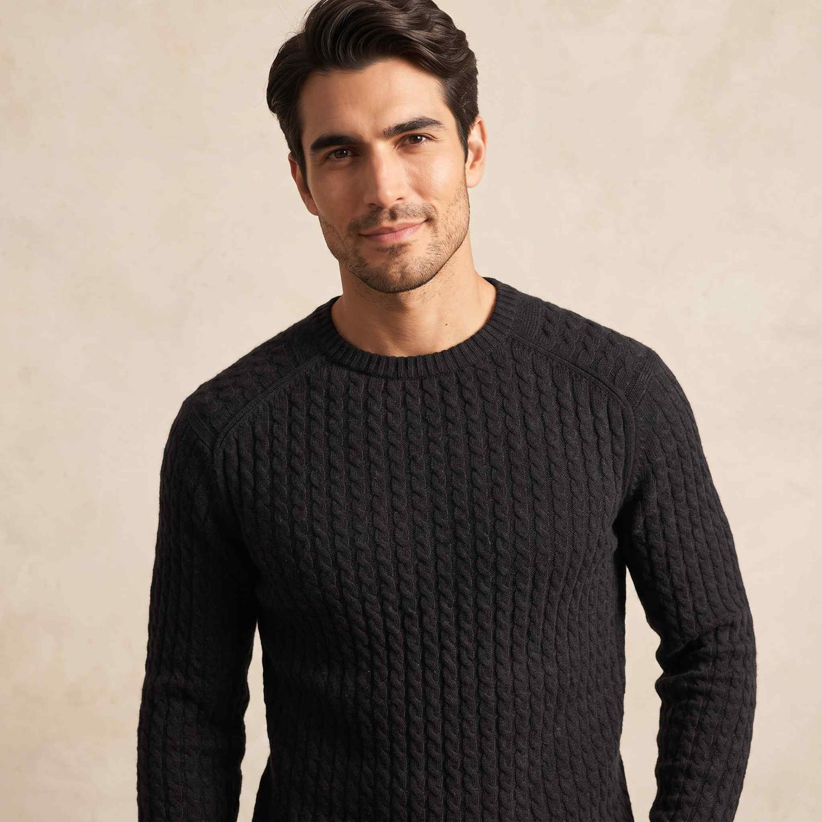 Cashmere Cable-Knit Sweater - Atlas Hand-Knitted