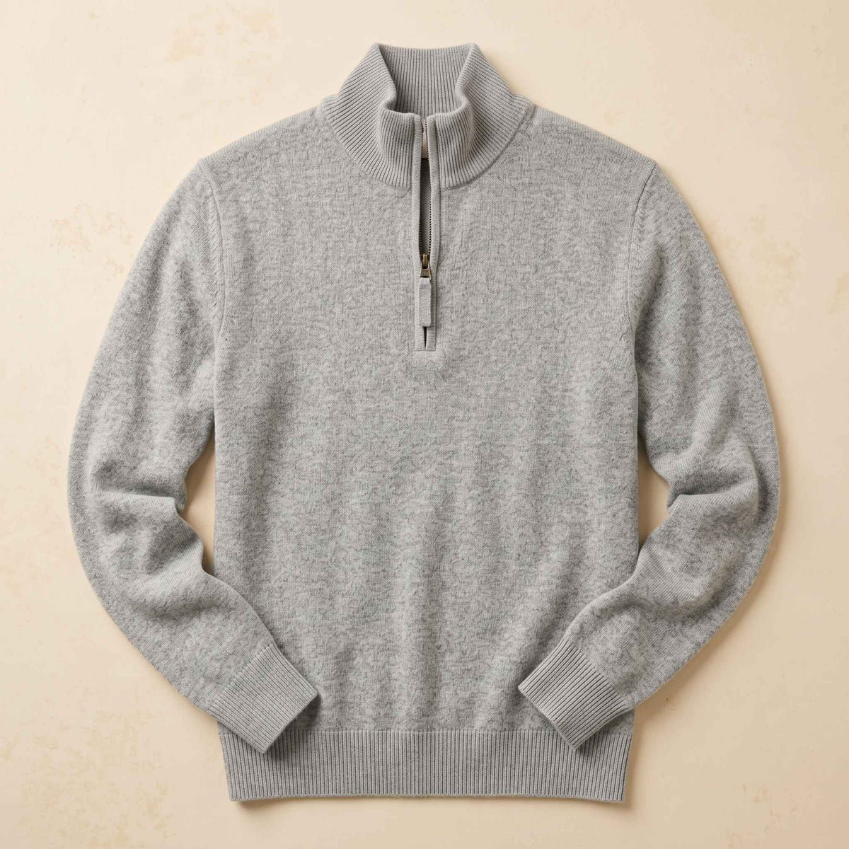 Men's Undyed Cashmere Quarter-Zip Sweater - Executive