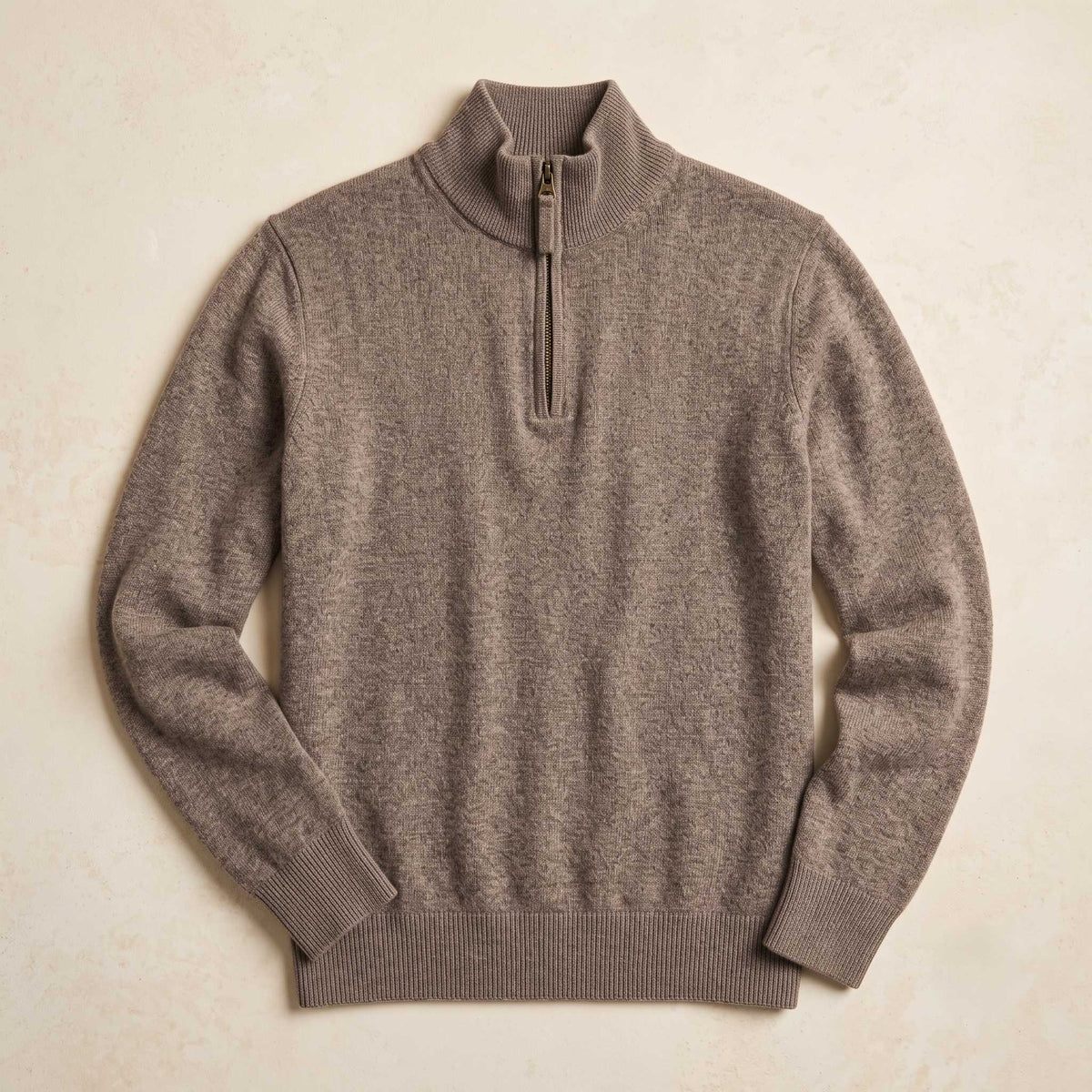 Men's Undyed Cashmere Quarter-Zip Sweater - Executive