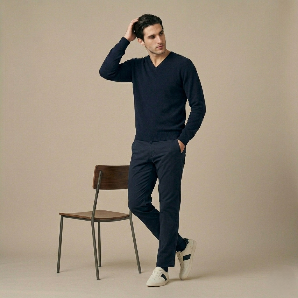 Men's Cashmere V-Neck Sweater - The Original