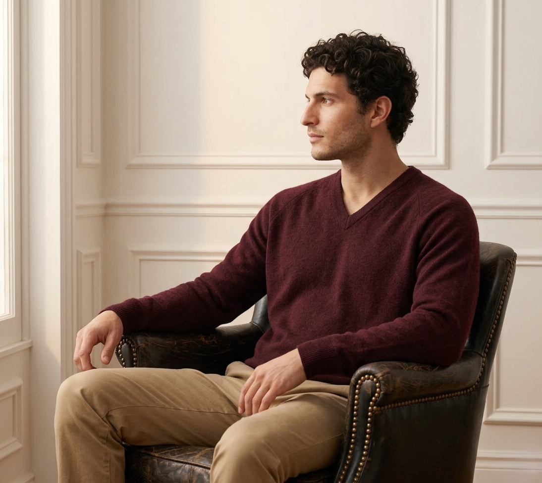 Men's Cashmere V-Neck Sweater - The Original