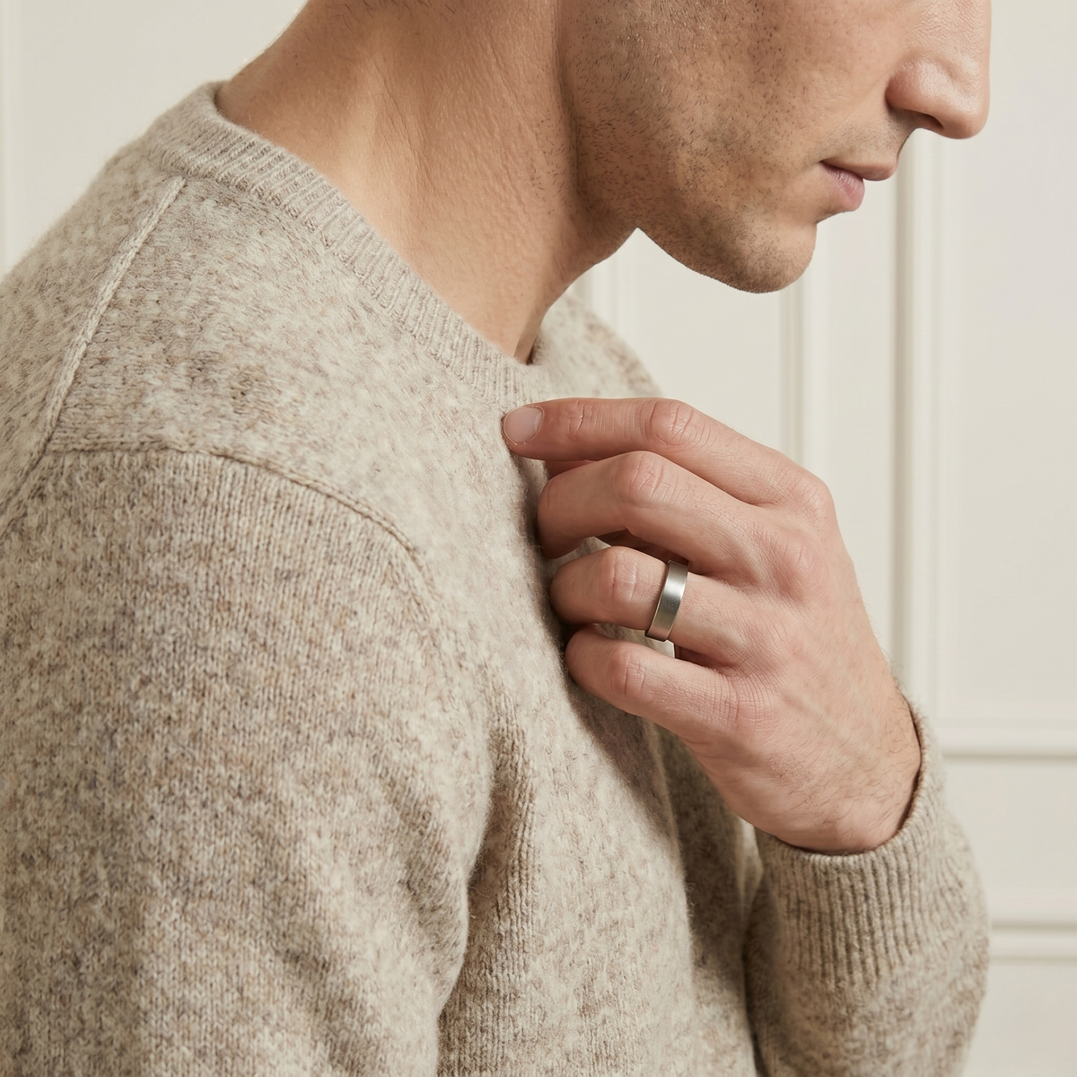 Men's Undyed Cashmere Crewneck Sweater - Executive