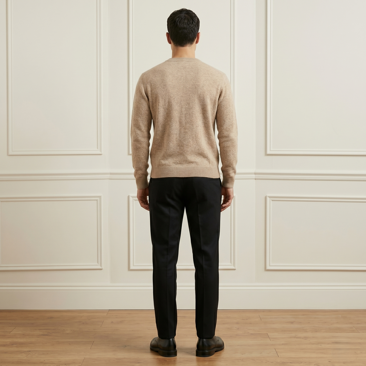 Men's Undyed Cashmere V-Neck Sweater - Executive